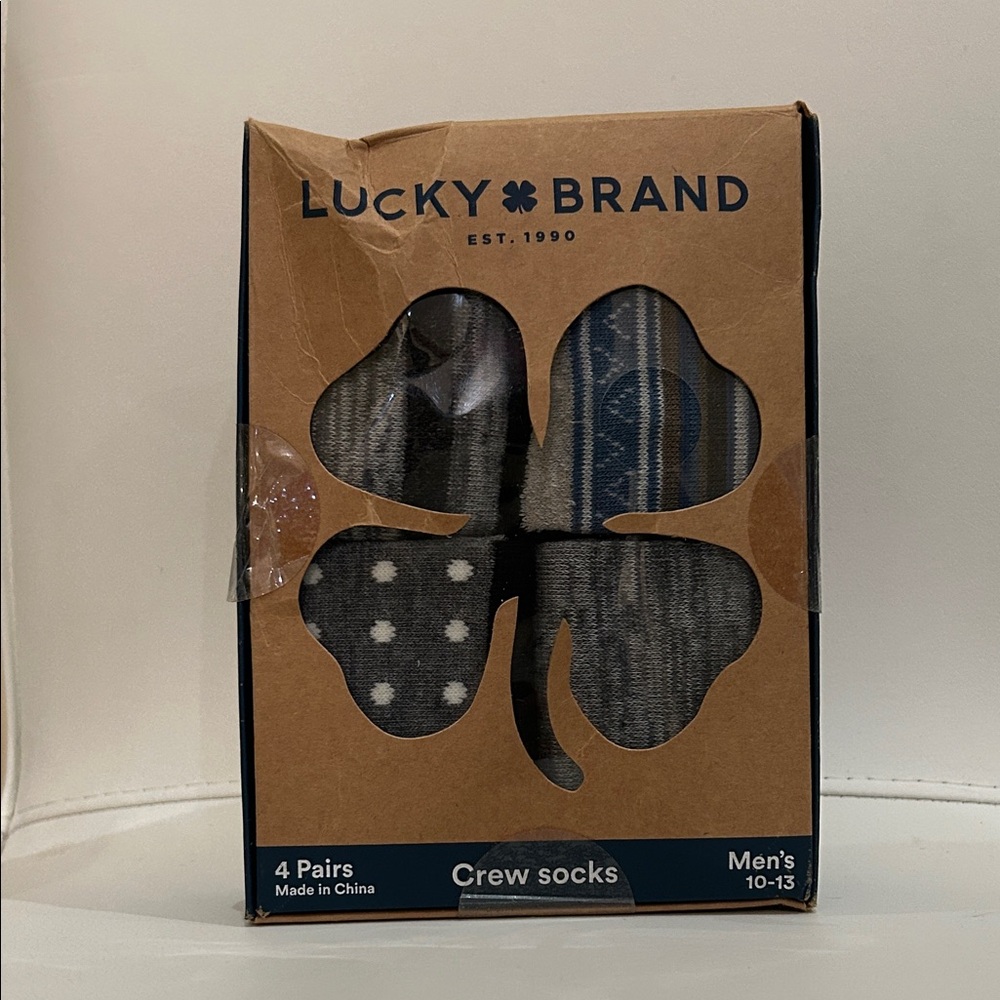 Lucky Brand Men’s Crew Socks (4 pairs)